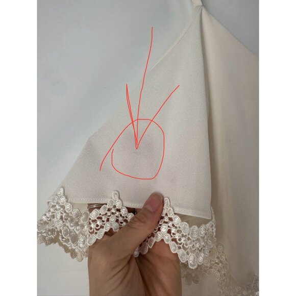 Dress the Population Beth Overlay Dress White Womens M Read - Picture 3 of 11